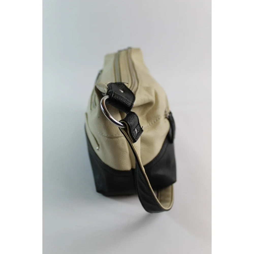 Stone &Co Black, Cream, Tan Purse with Multi Compartments Pockets